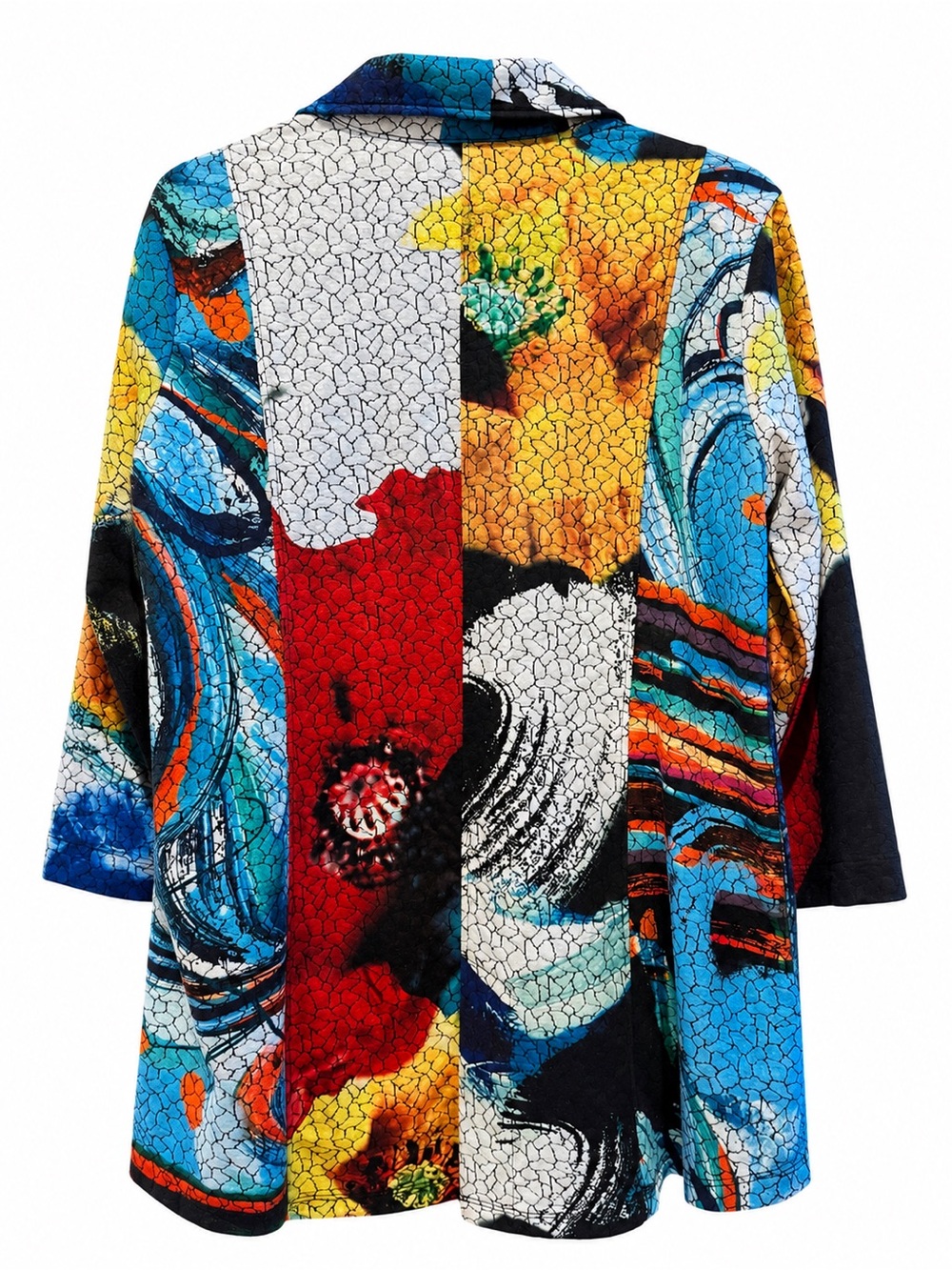 Ali Miles Jacket Blazer - Abstract Art High Low - Multicolor - Statement - Picture 3 of 8